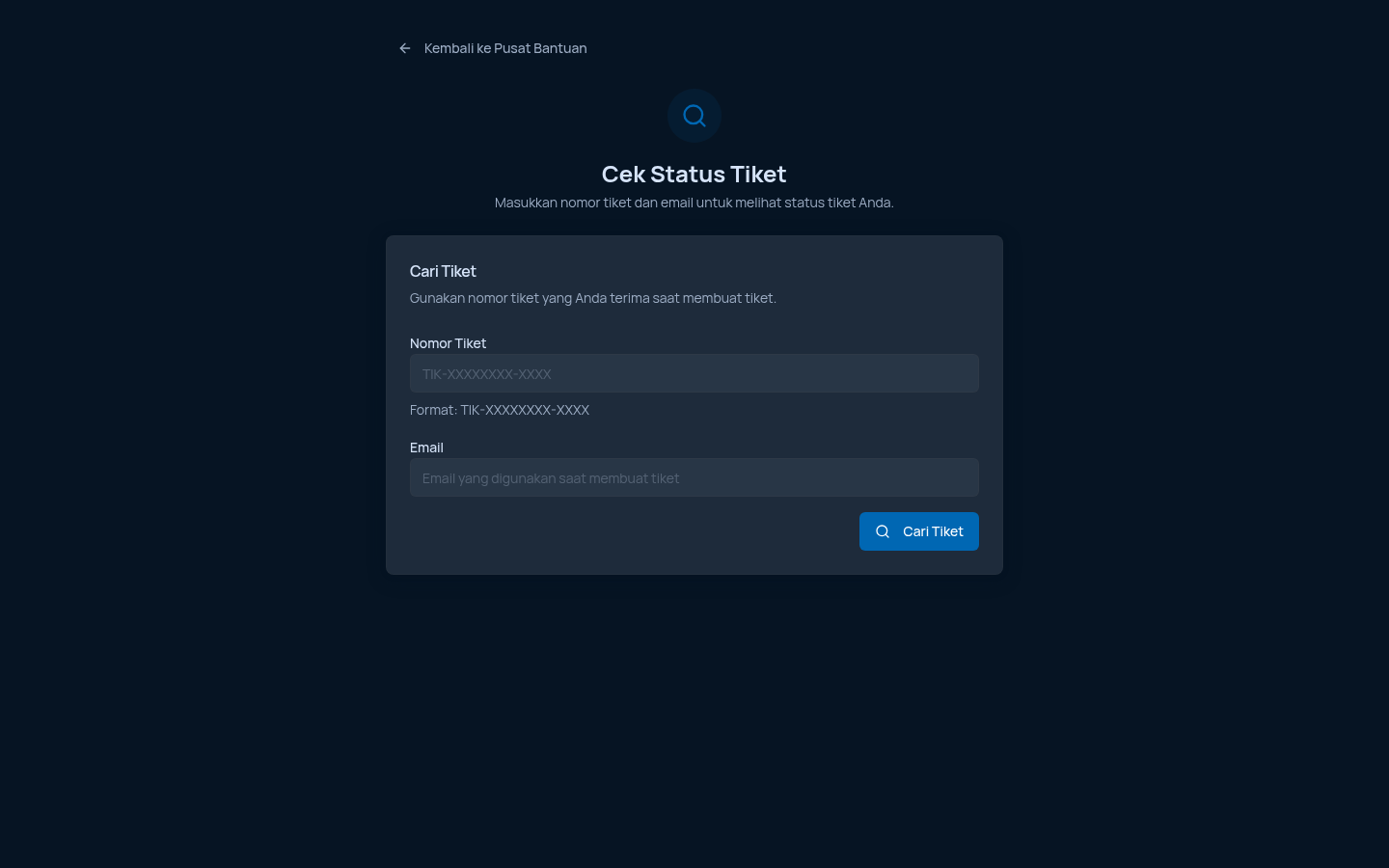 Cek Status Tiket