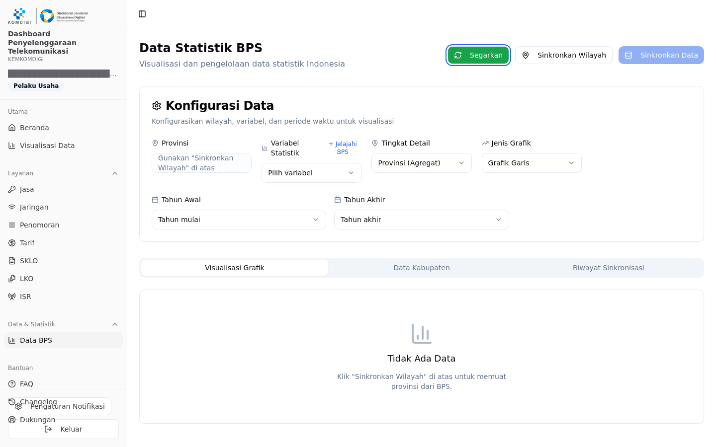 Data Statistik BPS — konfigurasi visualisasi